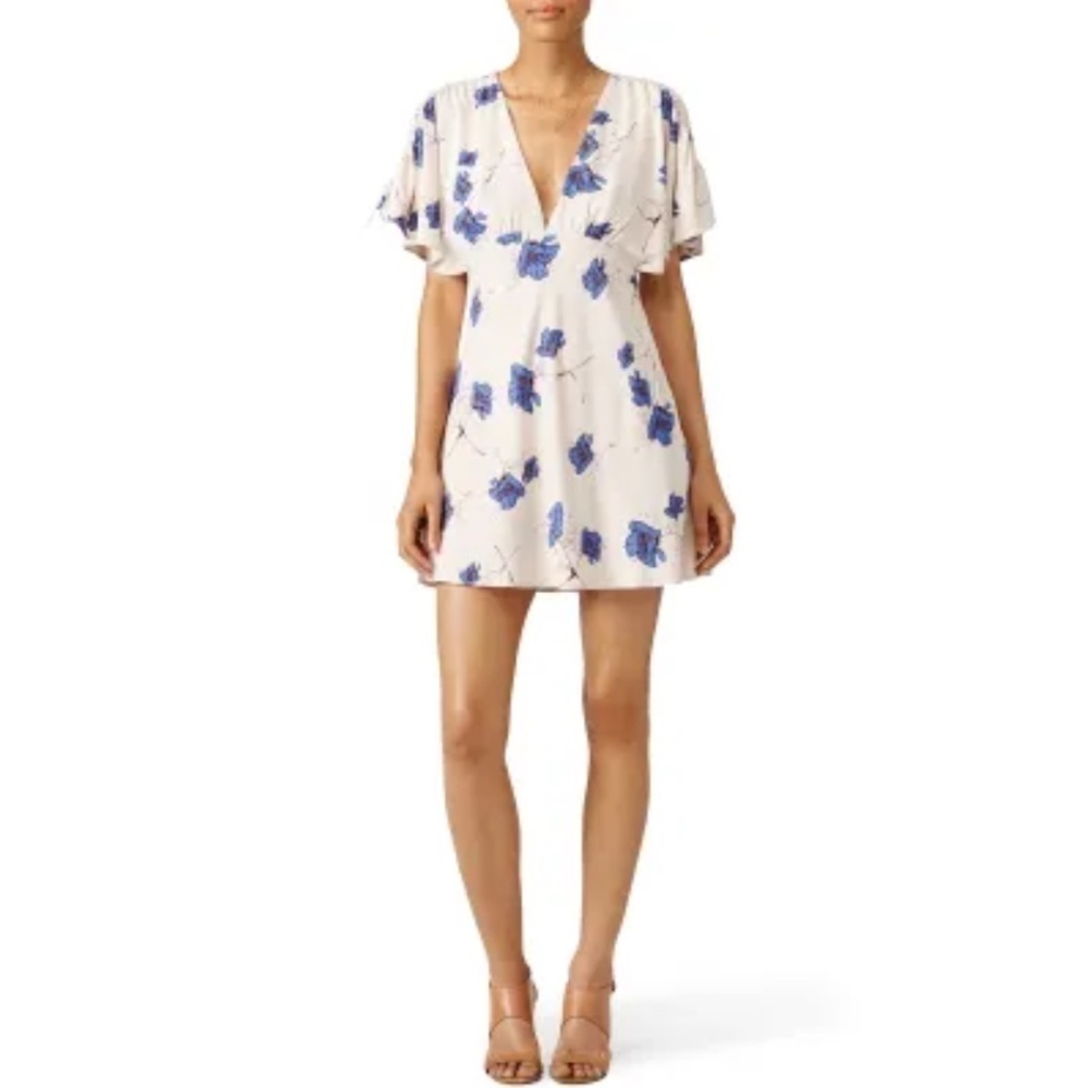 Free People Melanie Draped Floral Mini Dress size 2